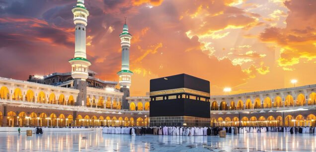 Masjid al-Haram in Makkah with the Kaaba, seen during Umrah Package journeys from the UK
