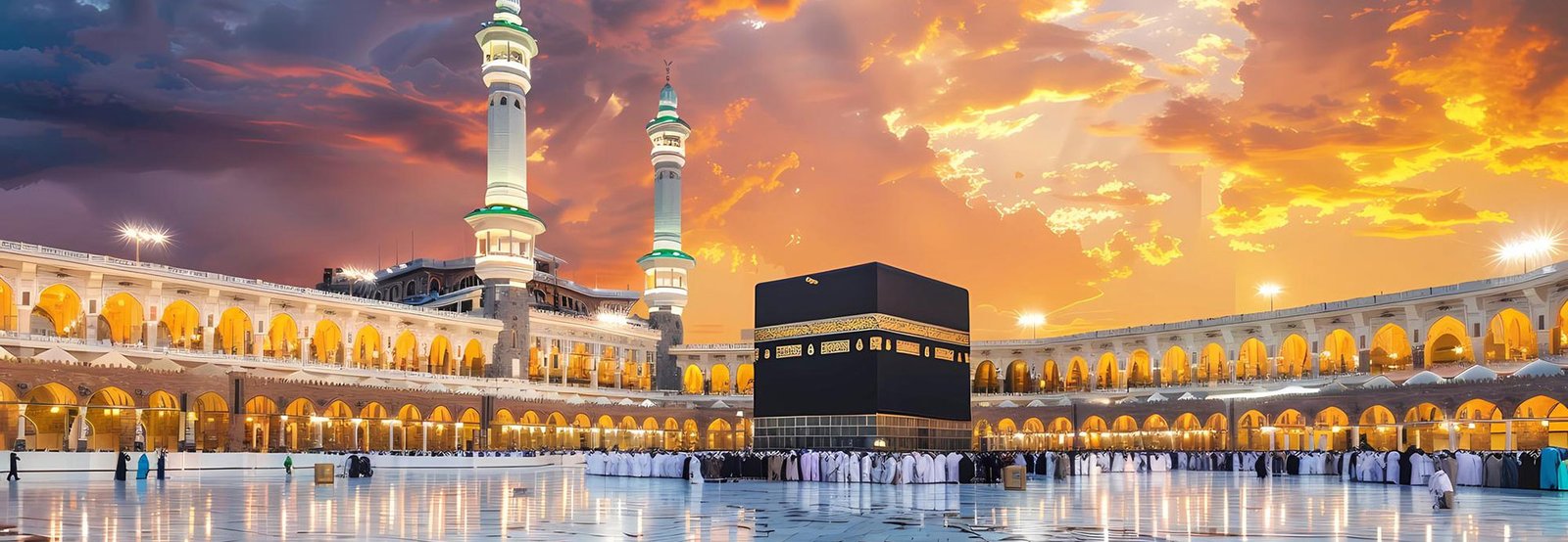 Masjid al-Haram in Makkah with the Kaaba, seen during Umrah Package journeys from the UK
