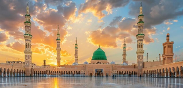 Masjid an-Nabawi in Madinah, a key destination for pilgrims during an Umrah journey